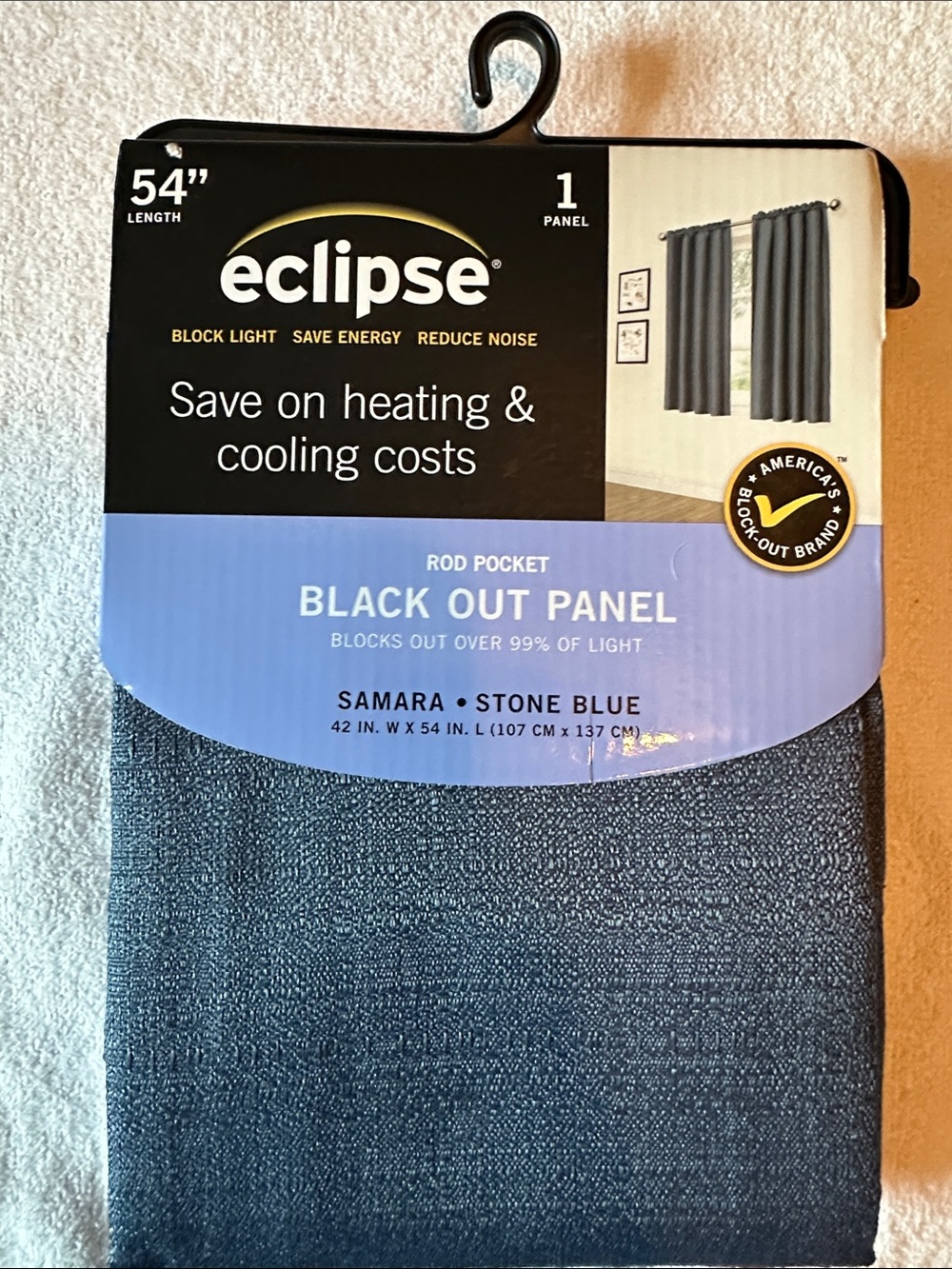Eclipse black out panel- stone blue